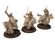 Load image into Gallery viewer, Medieval - Noble Knights charging, 13th century Generic men at arms Medieval Knights, 28mm Historical Wargame, Saga... Medbury miniatures
