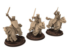 Load image into Gallery viewer, Medieval - Noble Knights at fight, 13th century Generic men at arms Medieval Knights, 28mm Historical Wargame, Saga... Medbury miniatures
