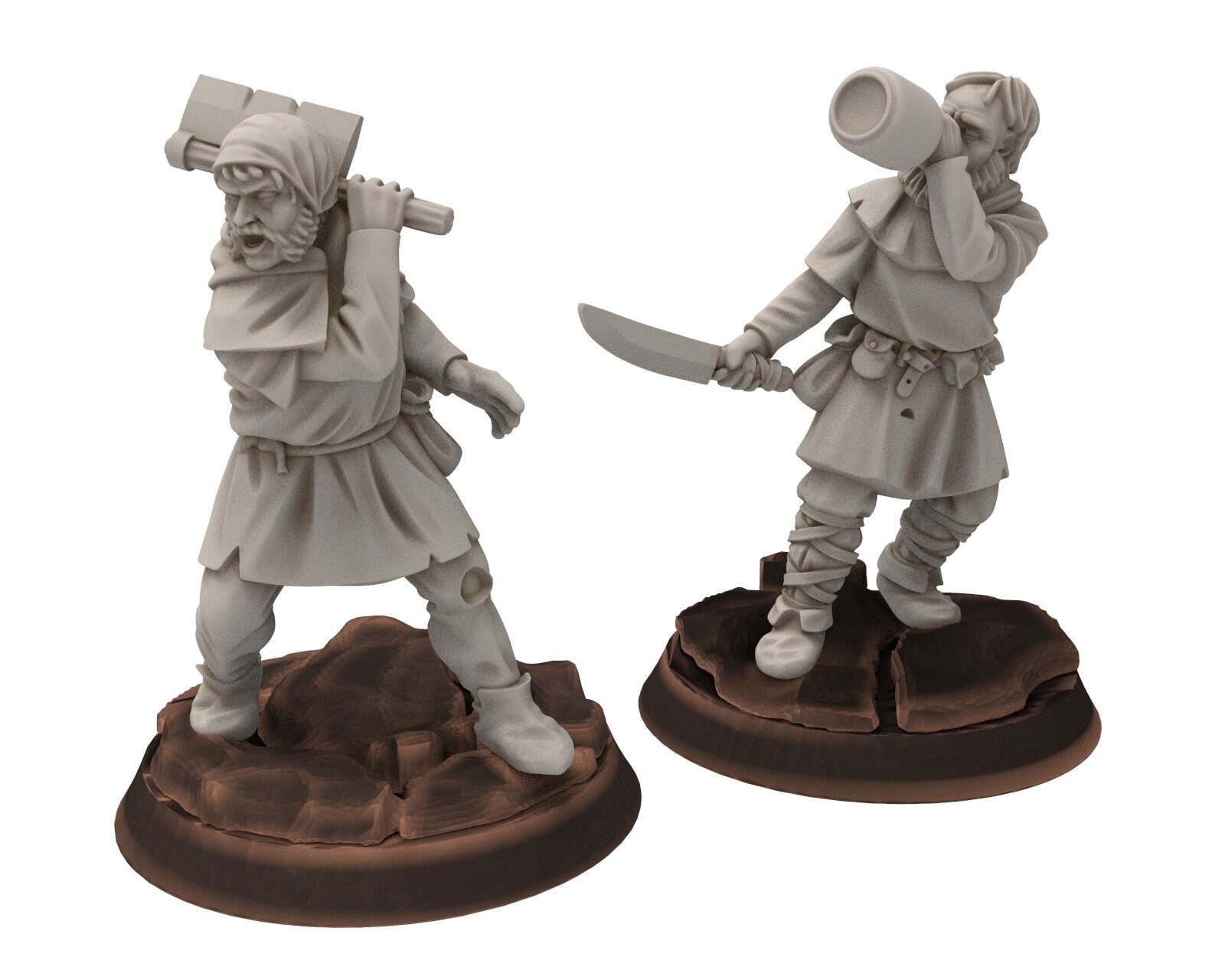 Ruffians - Bad birds of the white mage, scouring Middle rings miniatures for wargame D&D, Lotr... Medbury miniatures