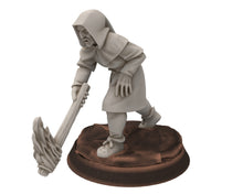 Load image into Gallery viewer, Ruffians - Bandit dagguer club cleaver, wood Thief warband, scouring Middle rings miniatures for wargame D&amp;D, Lotr... Medbury miniatures
