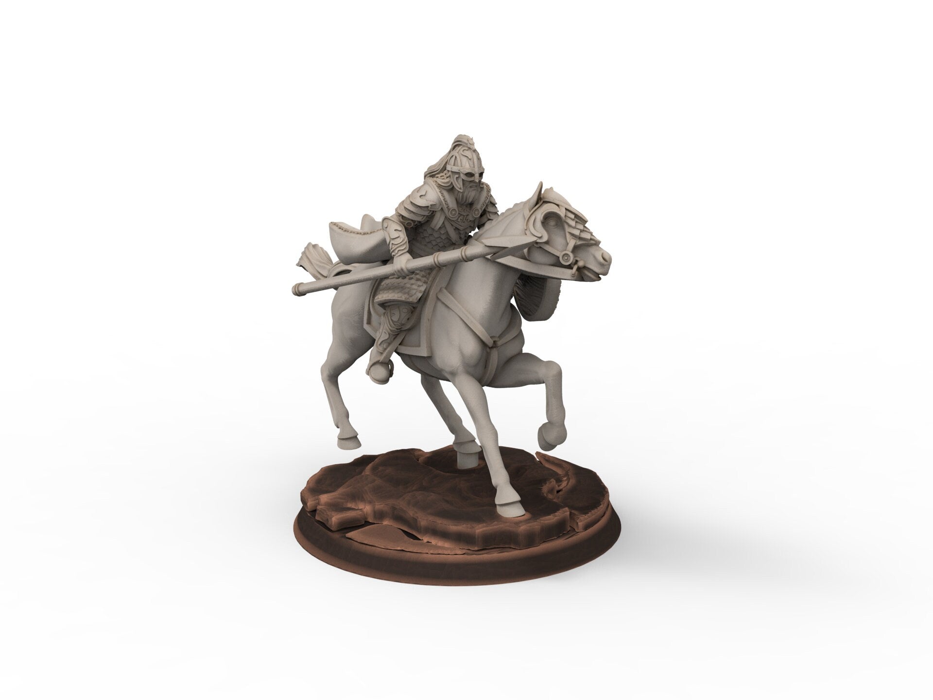 Rohan - West Human Royal Guard Mounted, Knight of Rohan, the Horse-lords, rider of the mark, minis for wargame D&D, Lotr...