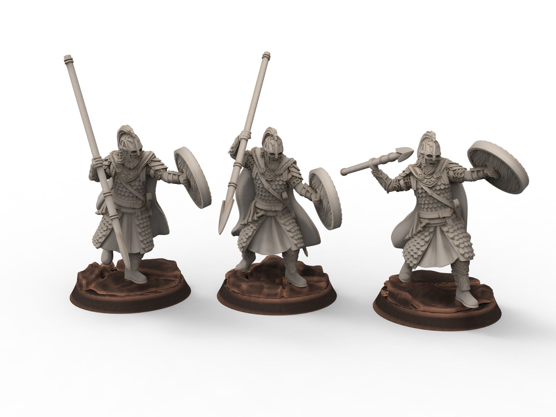 Rohan - West Human Royal Guard on Foot, Knight of Rohan, the Horse-lords, rider of the mark, minis for wargame D&D, Lotr...