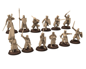 Medieval - Noble Knights foot bundle, 13th century Generic Medieval Knights, 28mm Historical Wargame, Saga... Medbury miniatures