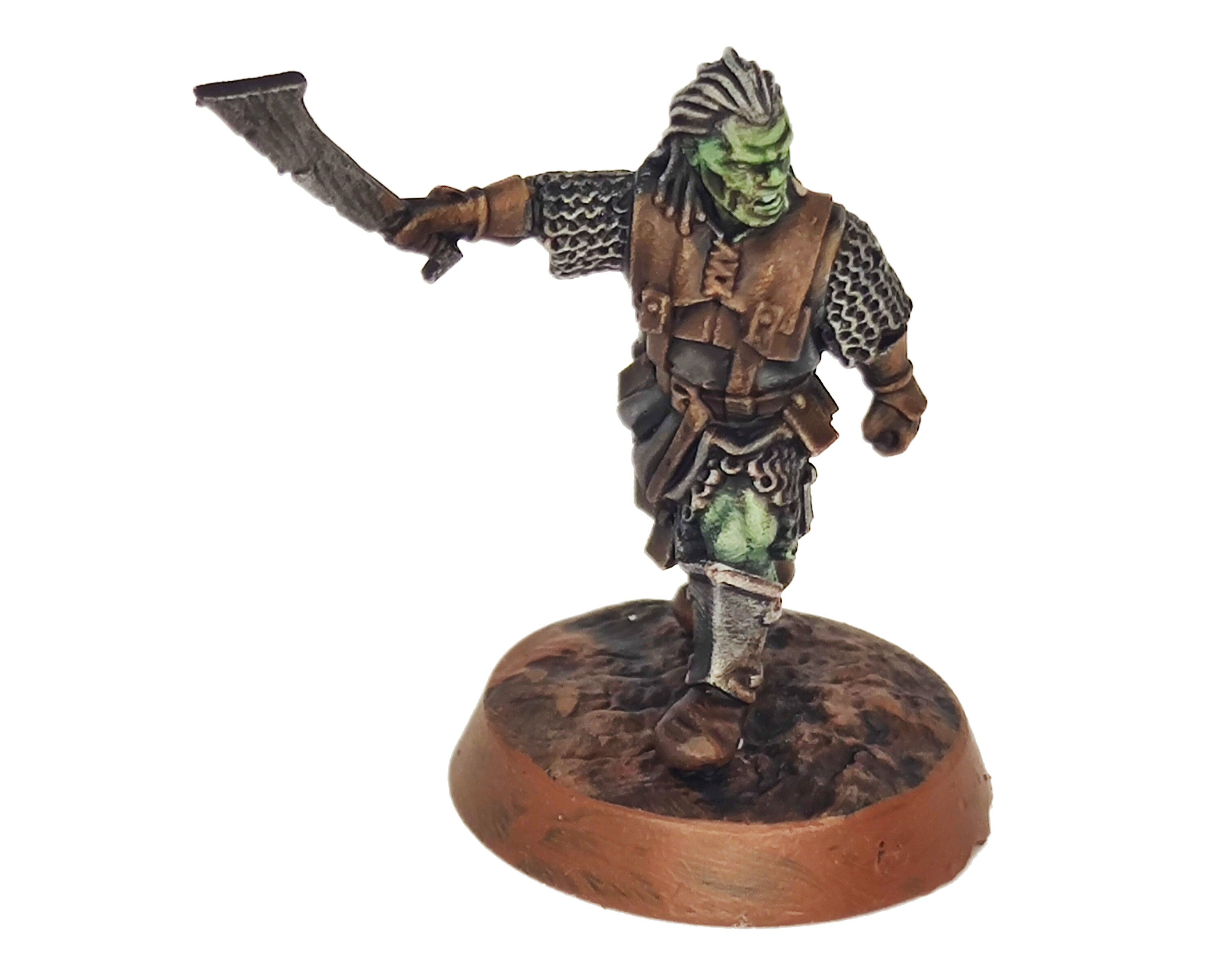 Orc horde - Orc Leader, Orc warriors warband, Middle rings miniatures pour wargame D&D, SDA... Medbury miniatures