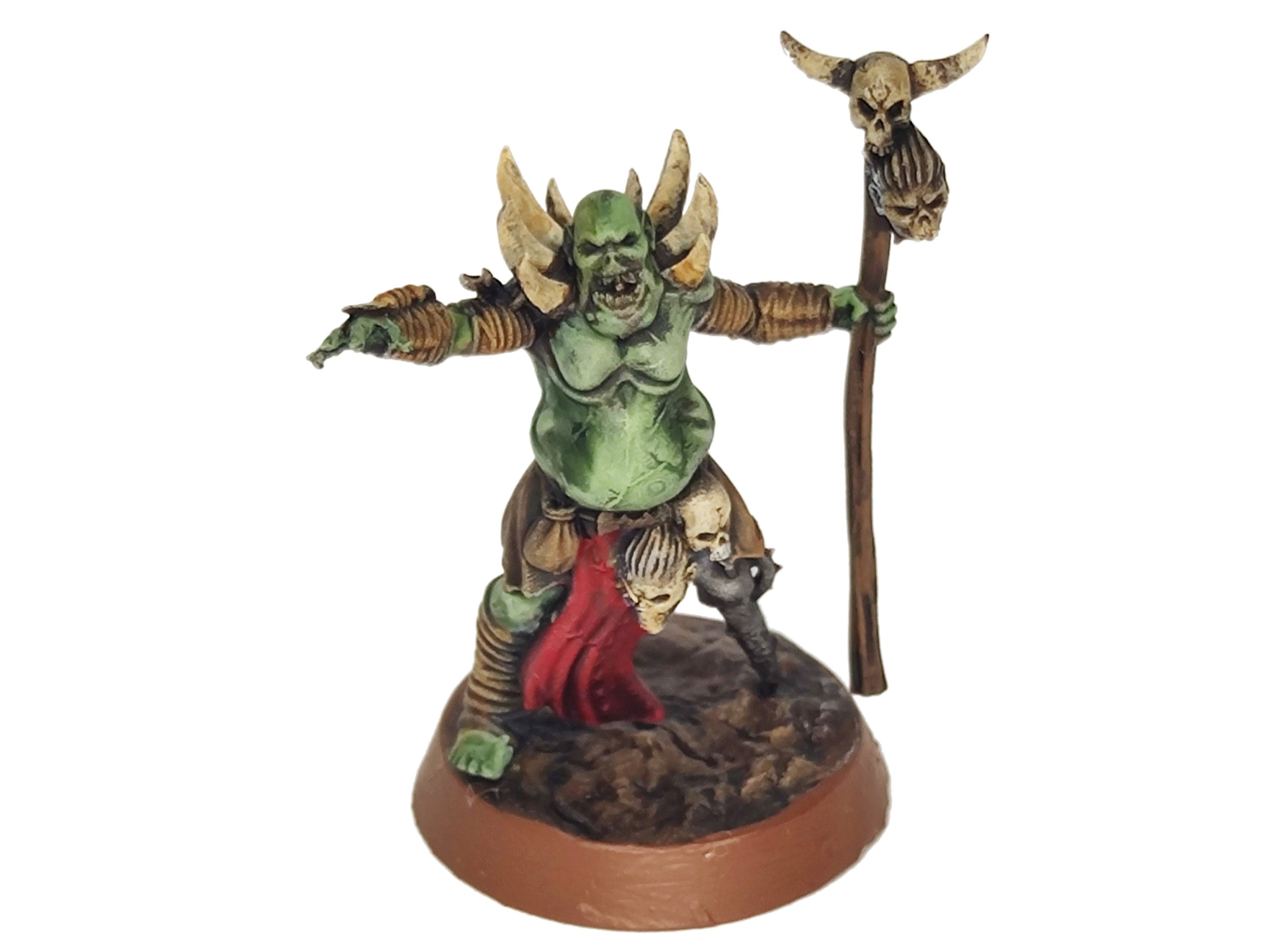 Goblin cave - Forlong Goblin old leader, Dwarf mine, Middle Ring miniatures pour wargame D&D, SDA...