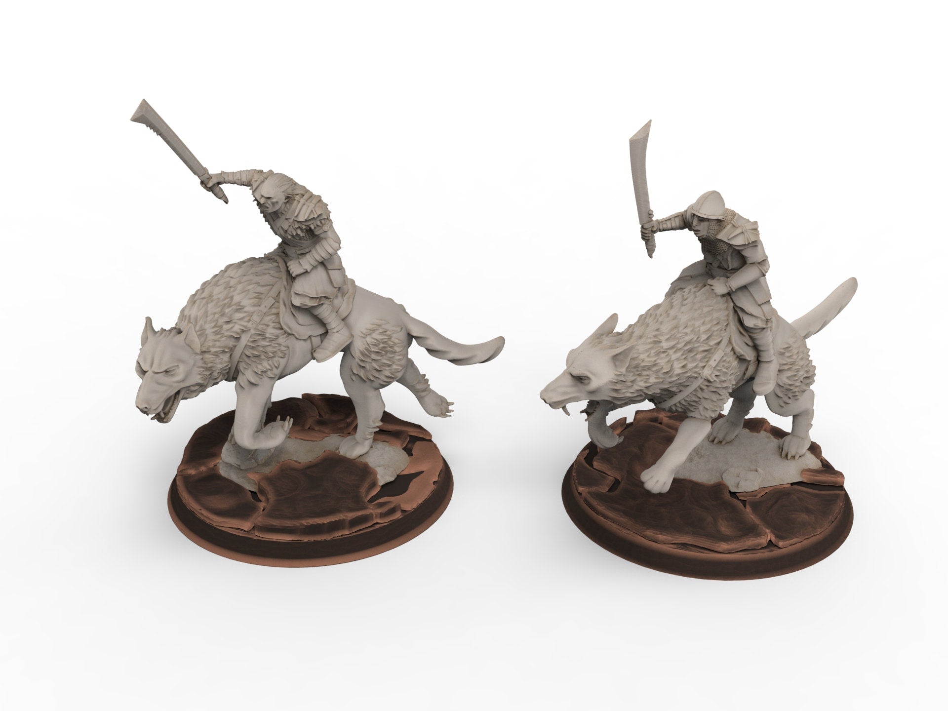 Orc horde - Orc Warg Rider , Orc warriors warband, Middle rings miniatures pour wargame D&D, Lotr...