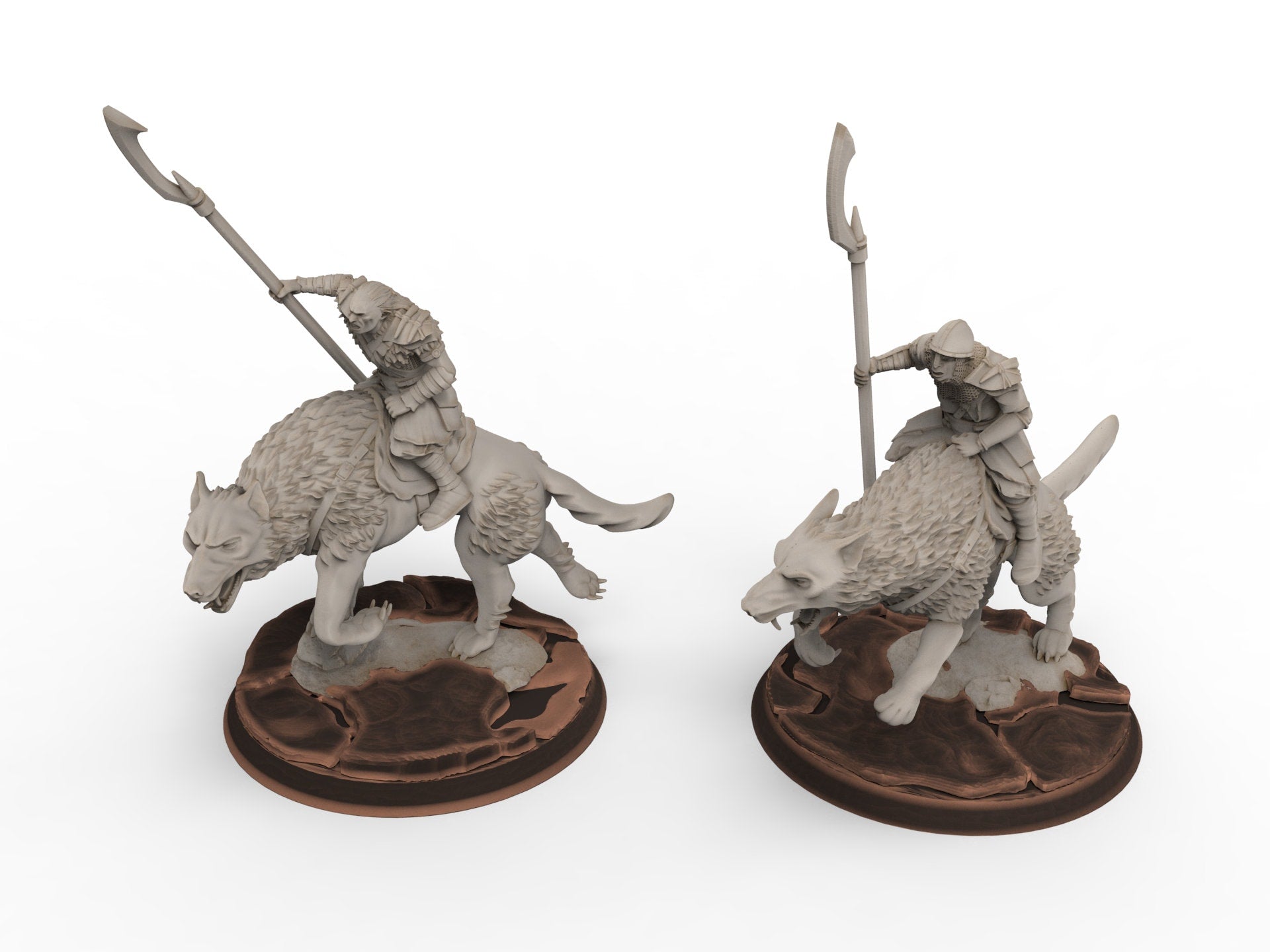 Orc horde - Orc Warg Rider , Orc warriors warband, Middle rings miniatures pour wargame D&D, Lotr...