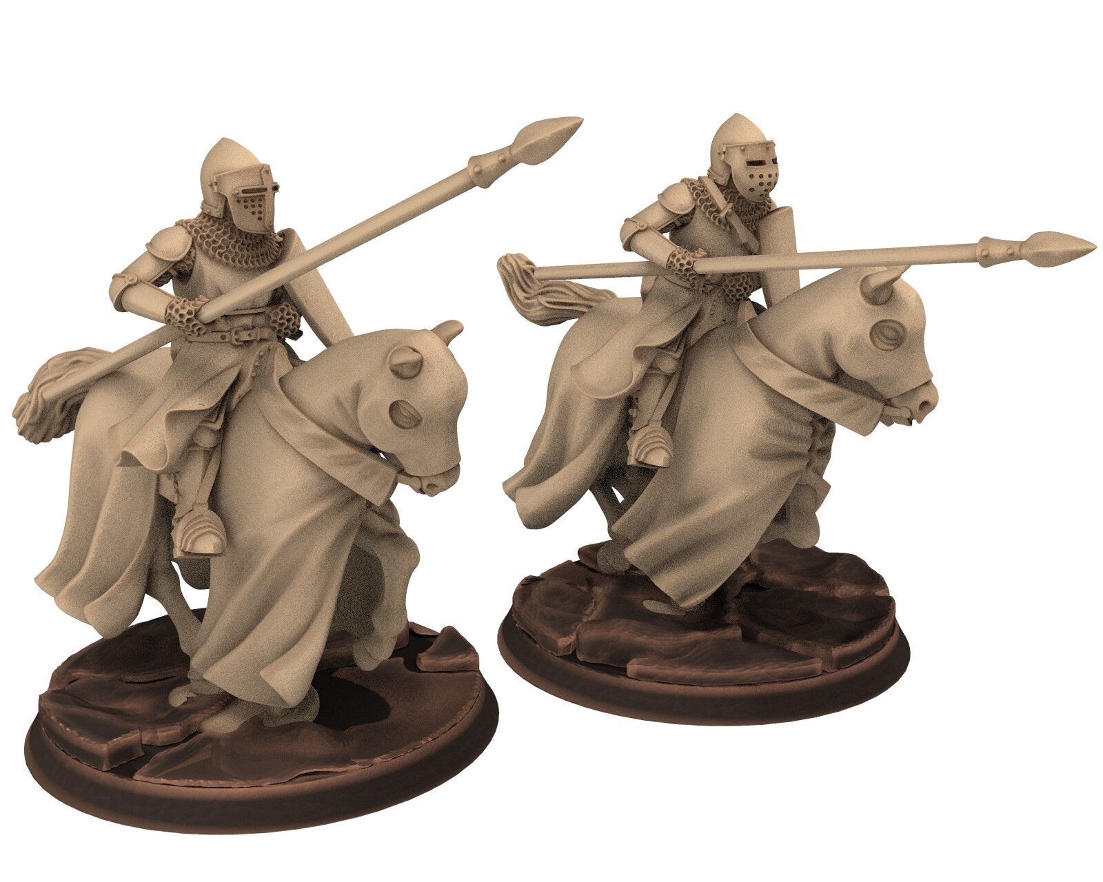 Medieval - Noble Knights on foot, 14th century Generic men at arms Medieval Knights, 28mm Historical Wargame, Saga... Medbury miniatures