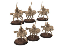 Charger l&#39;image dans la galerie, Medieval - Scotland - Generic Mounted sergeants spears at fight, 14th century Medieval, 28mm Historical Wargame, Saga... Medbury miniatures
