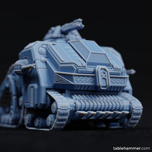 Space Dwarves - Fortified Tank, Dwarves leagues, Halfmen galactic empire, futuristic battle