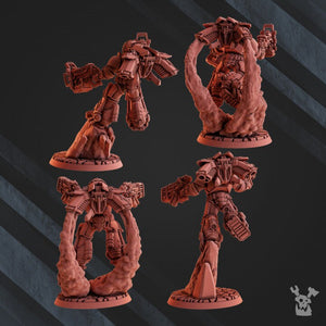 Socratis - Heavy Jetpack Squad, mechanized infantry, post apocalyptic empire, usable for tabletop wargame.