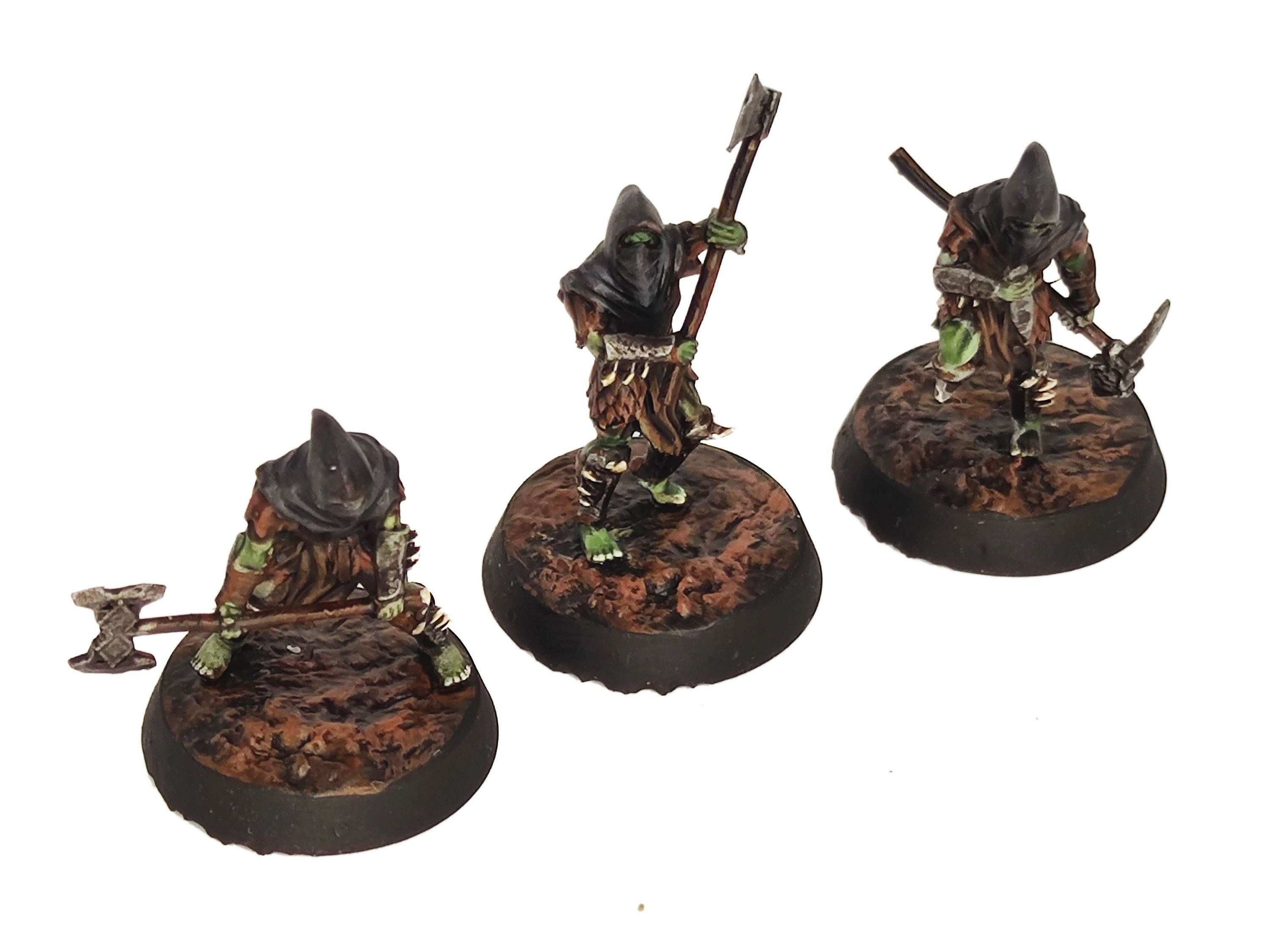 Goblin cave - Elite Goblin rangers with large axes , Dwarf mine, Middle rings miniatures pour wargame D&D, SDA...