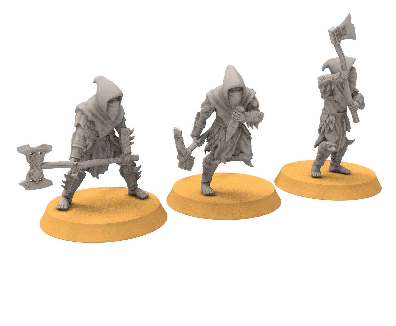 Goblin cave - Elite Goblin rangers with large axes , Dwarf mine, Middle rings miniatures pour wargame D&D, SDA...