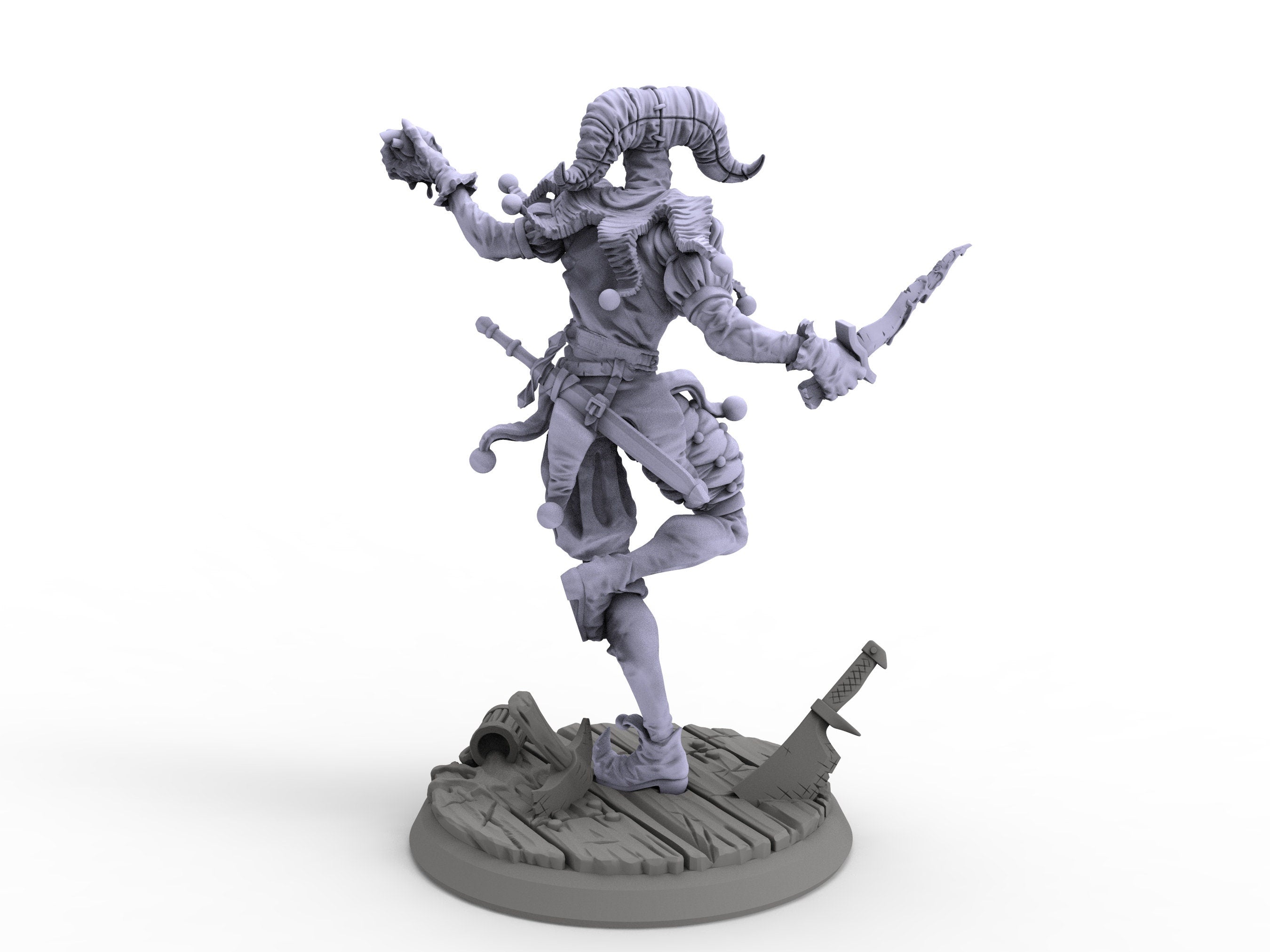 Creatures - Deranged Jester, Time Abyss, for Wargames, Pathfinder, Dungeons & Dragons and other TTRPG.