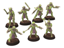 Charger l&#39;image dans la galerie, Harbingers of darkness - Heretic Cultist x60 Heads Helmets Bits - Siege of Vos-Phorax, Quartermaster3D wargame modular miniatures
