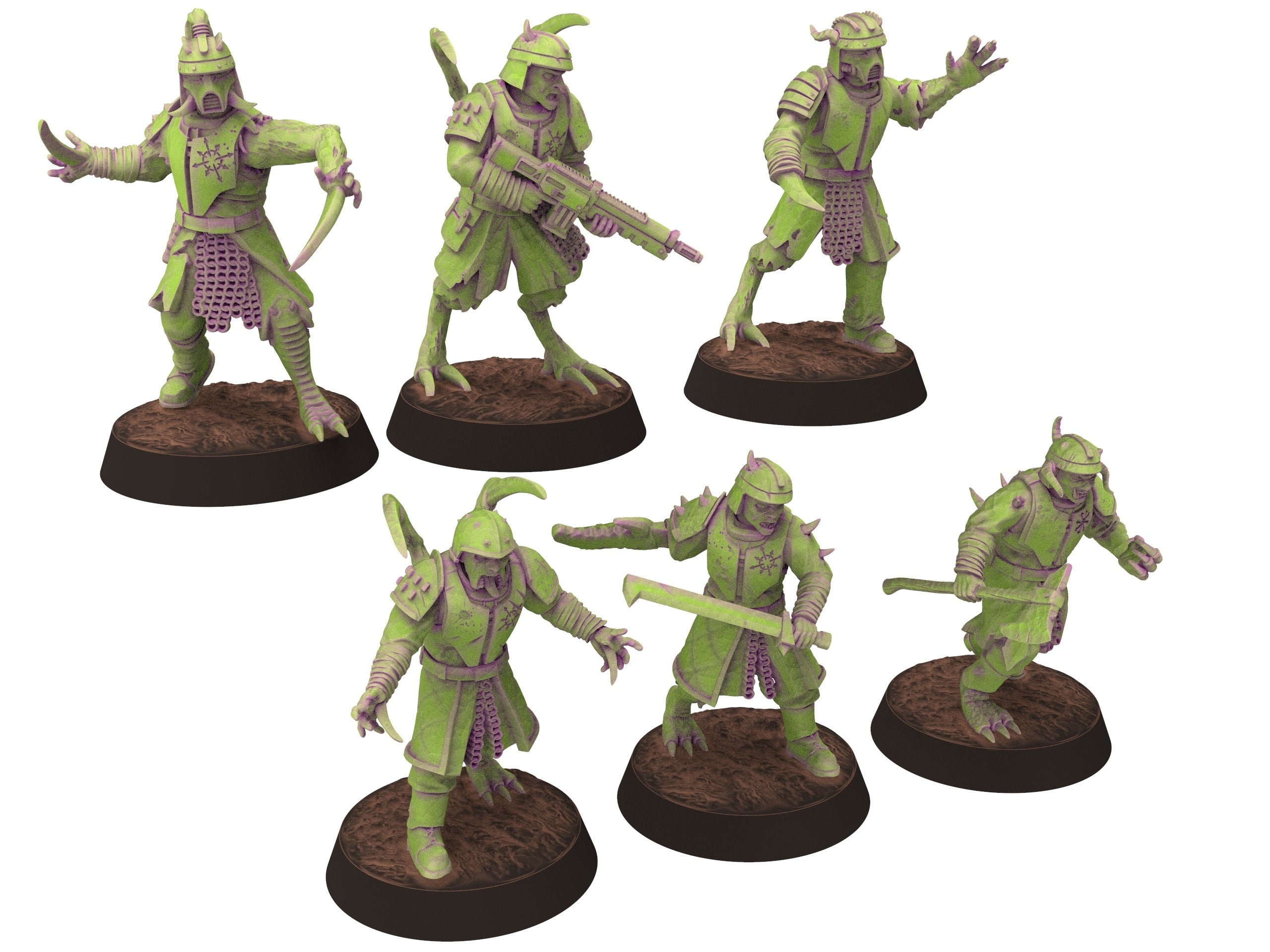 Harbingers of darkness - Cursed Mutans Heretic Cultist Chaos Bringers - Siege of Vos-Phorax, Quartermaster3D wargame modular miniatures