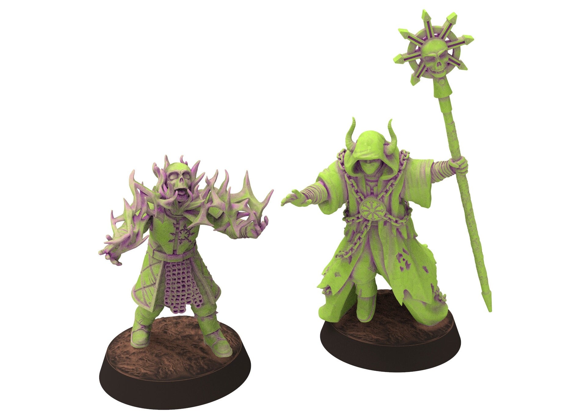 Harbingers of darkness - Psychic Soldiers Heretic Cultist of Chaos - Siege of Vos-Phorax, Quartermaster3D wargame modular miniatures