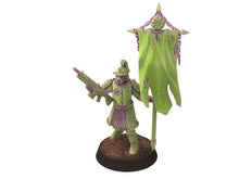 Load image into Gallery viewer, Harbingers of darkness - Officer Commissioner V8 Heretic Cultist of Chaos - Siege of Vos-Phorax, Quartermaster3D wargame modular miniatures
