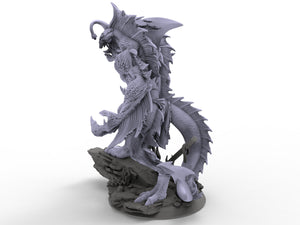 Creatures - Abyssal Fisherman, The Eternal Storm, for Wargames, Pathfinder, Dungeons & Dragons and other TTRPG.