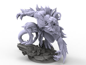 Creatures - Abyssal Fisherman, The Eternal Storm, for Wargames, Pathfinder, Dungeons & Dragons and other TTRPG.