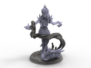 Creatures - Abyssal Mermaid, The Eternal Storm, for Wargames, Pathfinder, Dungeons & Dragons and other TTRPG.
