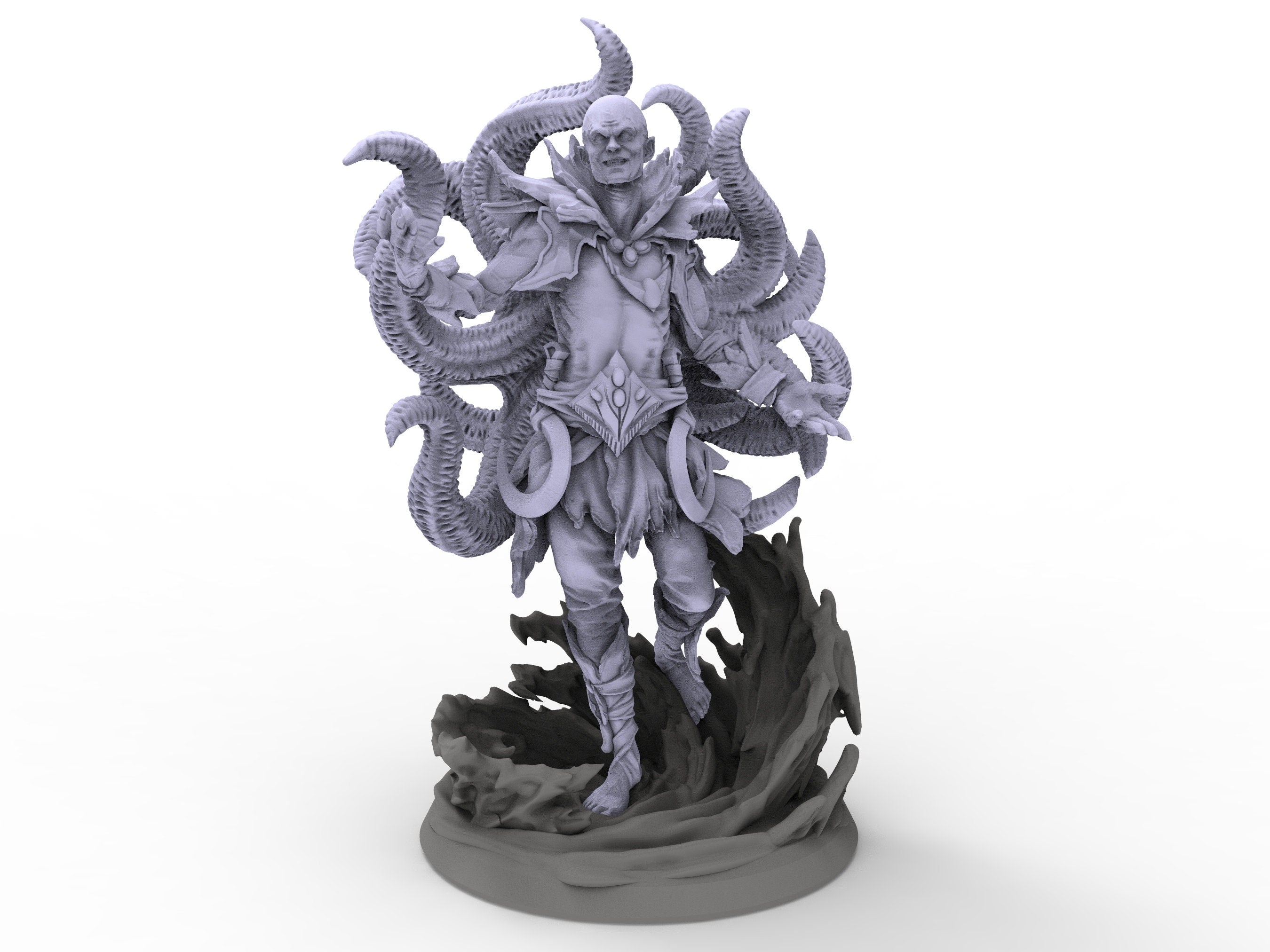 Creatures - Kraken Priest Cultist, The Eternal Storm, for Wargames, Pathfinder, Dungeons & Dragons and other TTRPG.