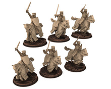 Load image into Gallery viewer, Medieval - Noble Knights at fight, 13th century Generic men at arms Medieval Knights, 28mm Historical Wargame, Saga... Medbury miniatures
