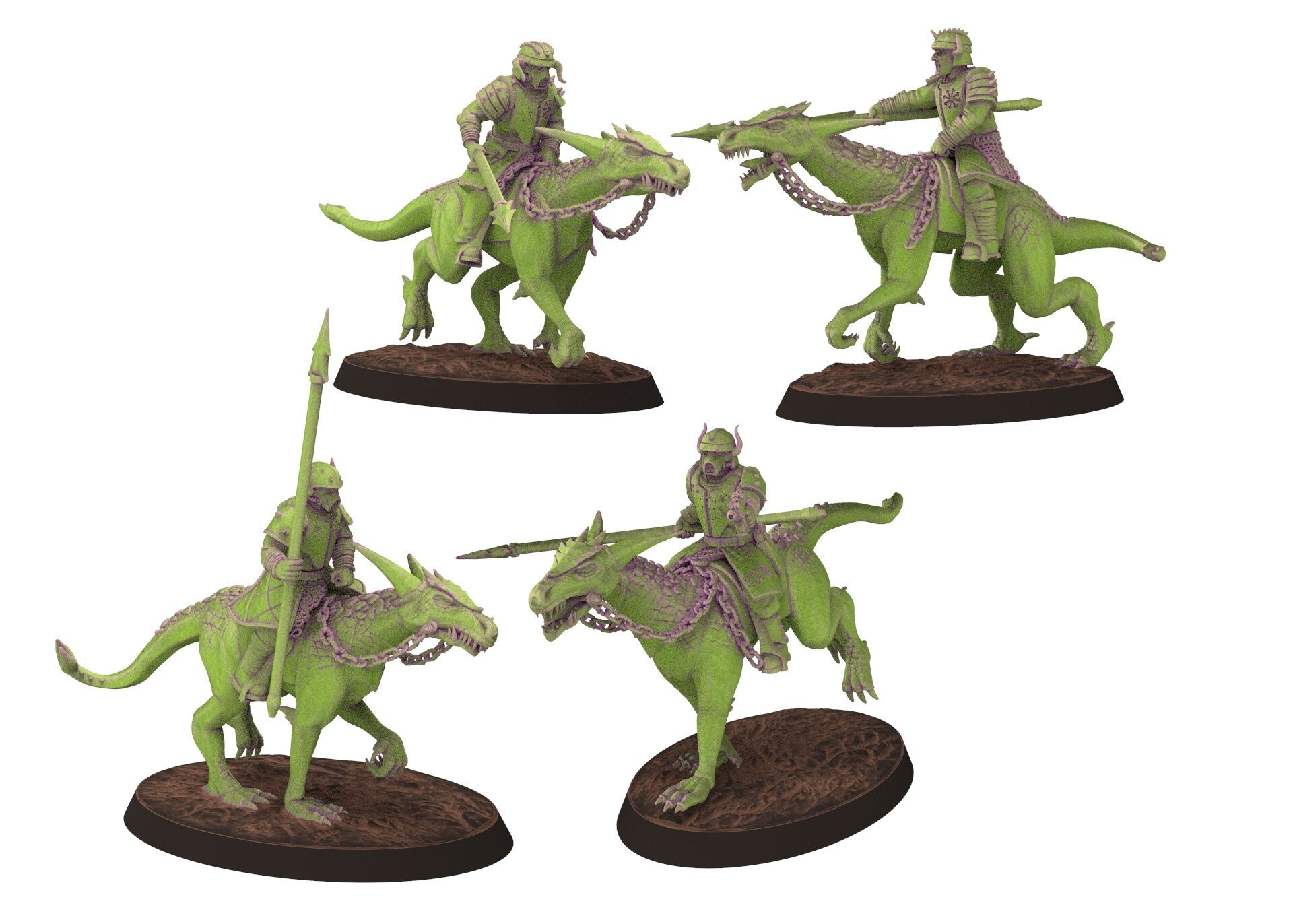 Harbingers of darkness - Heretic Cultist Lezard riders - Cavalry raiders - Siege of Vos-Phorax, Quartermaster3D wargame modular miniatures