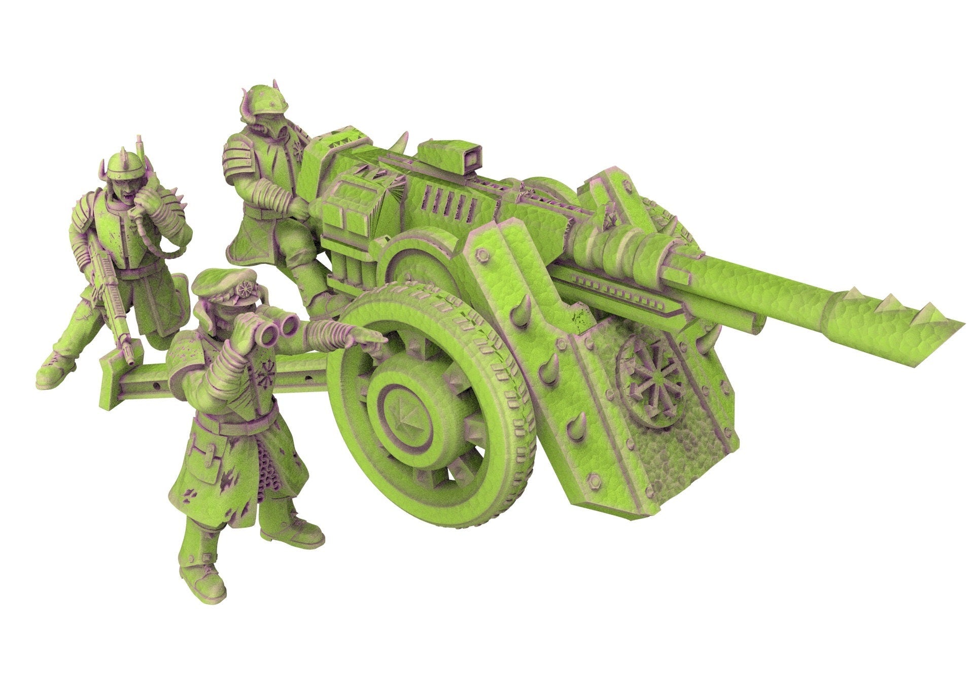 Harbingers of darkness - Heretic Cultist Heavy Missile launcher - Artillery - Siege of Vos-Phorax, Quartermaster3D modular miniatures