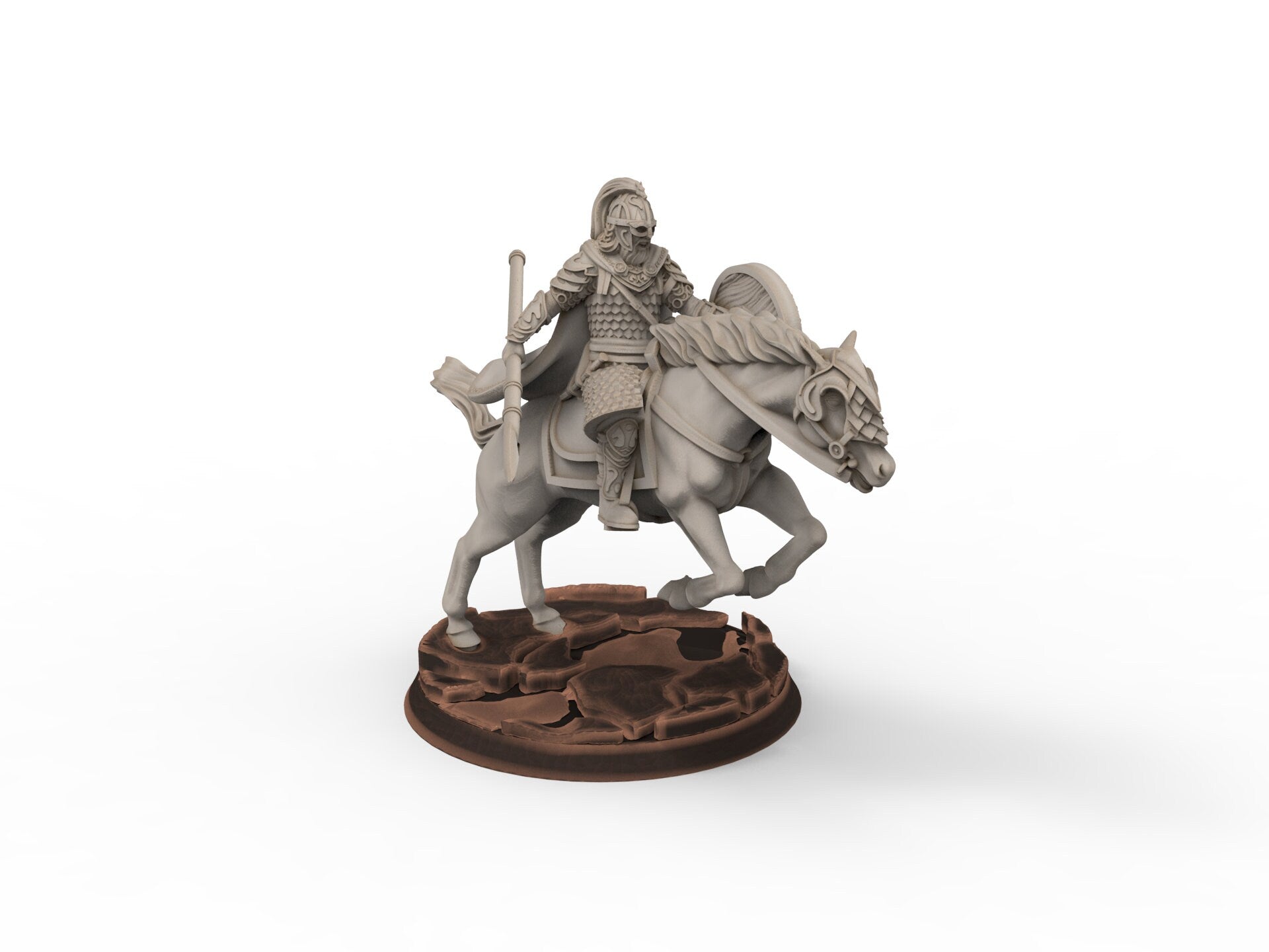 Rohan - West Human Royal Guard Mounted, Knight of Rohan, the Horse-lords, rider of the mark, minis for wargame D&D, Lotr...