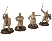 Load image into Gallery viewer, Medieval - Noble Knights at rest, 13th century Generic Medieval Knights, 28mm Historical Wargame, Saga... Medbury miniatures
