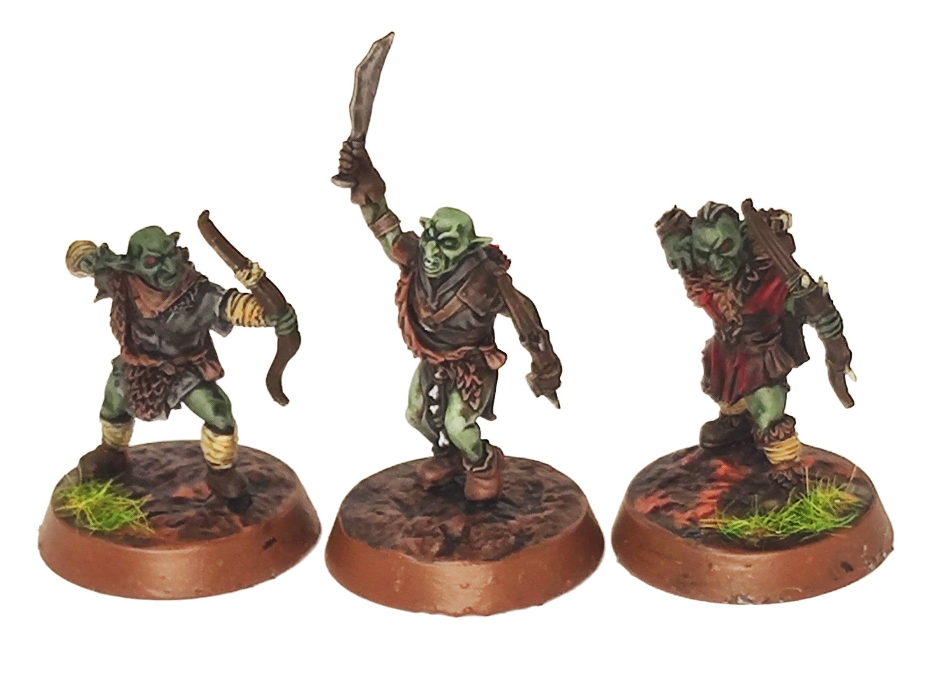 Orcs horde - Orc hunters on foot, Orc warriors warband, Middle rings miniatures for wargame D&D, Lotr... Medbury miniatures