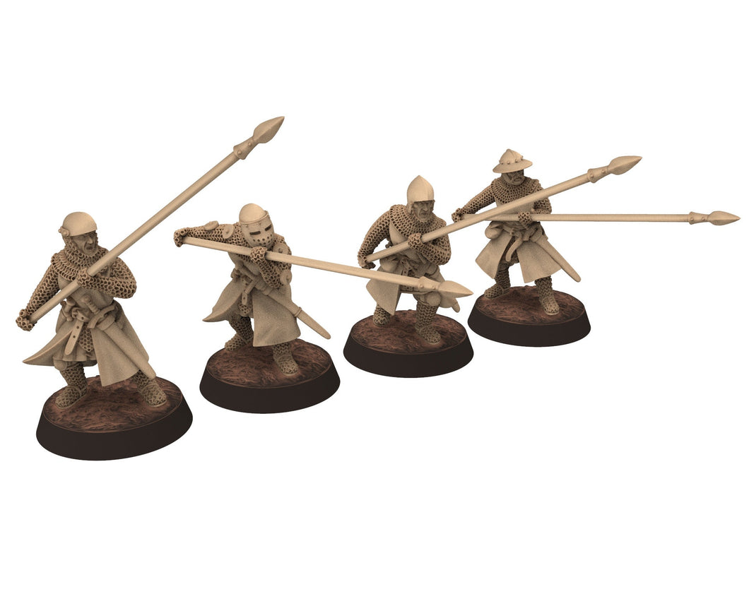 Medieval - Scotland - Scottish pikemen, 14th century Generic pikemen Medieval, 28mm Historical Wargame, Saga... Medbury miniatures