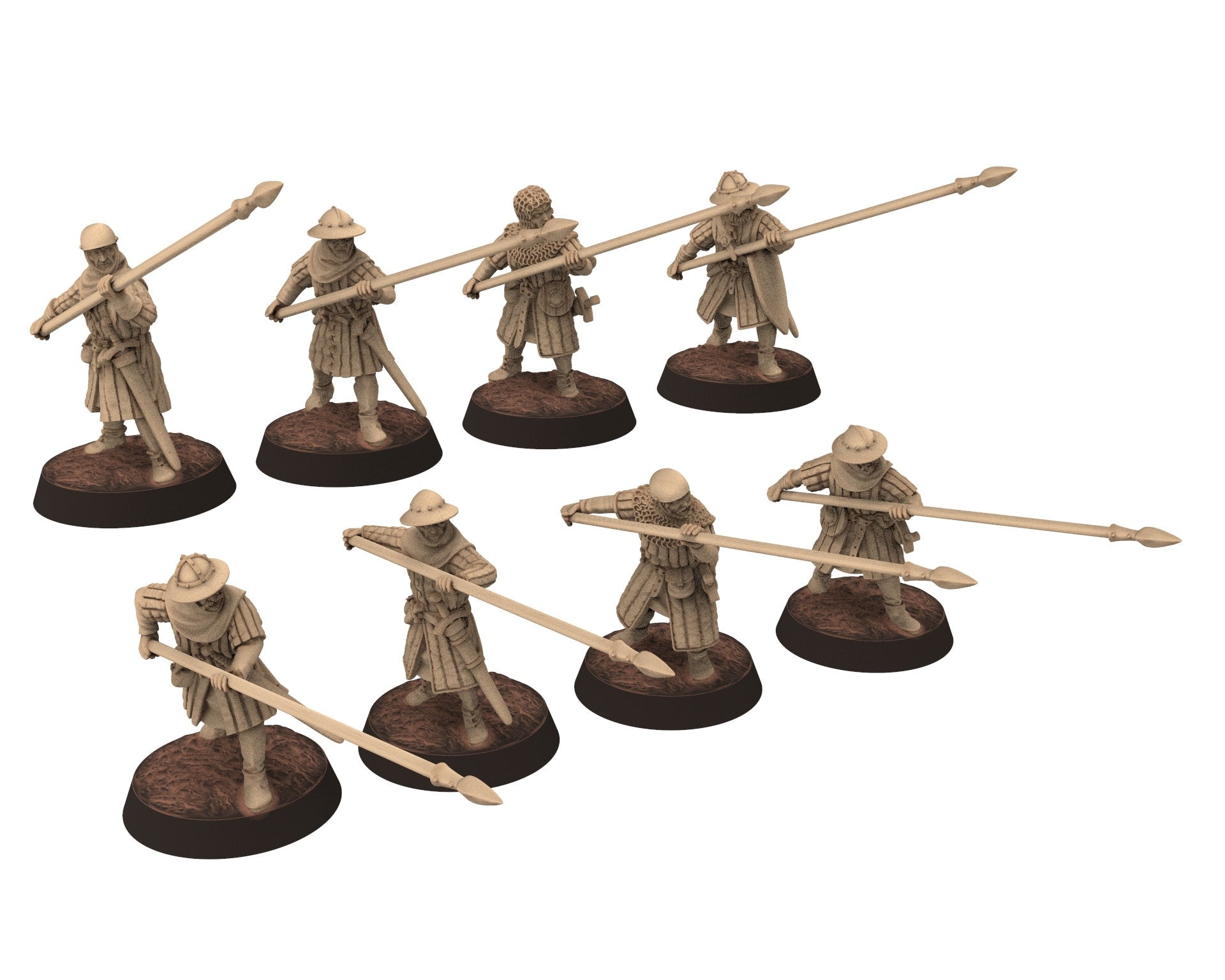 Medieval - Scotland - Scottish pikemen Staff, 14th century Generic pikemen Medieval, 28mm Historical Wargame, Saga... Medbury miniatures