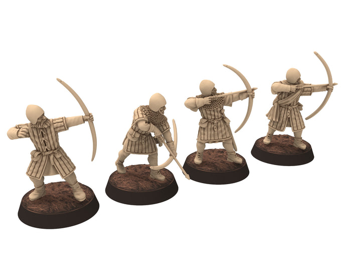 Medieval - Scotland - Scottish Archers, 14th century Generic Archers Medieval, 28mm Historical Wargame, Saga... Medbury miniatures