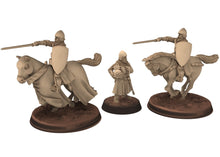Charger l&#39;image dans la galerie, Medieval - Scotland - Generic Mounted sergeants spears at fight, 14th century Medieval, 28mm Historical Wargame, Saga... Medbury miniatures
