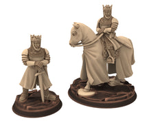 Load image into Gallery viewer, Medieval - England- Edward Longshanks, King of the 13th 14th century Medieval, 28mm Historical Wargame, Saga... Medbury miniatures
