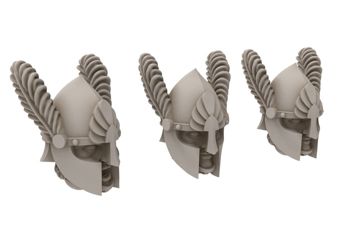 Gandor - Alternative Heads for Citadel Guard, Defender of the city wall, miniature for wargame D&D, Lotr... Medbury miniatures