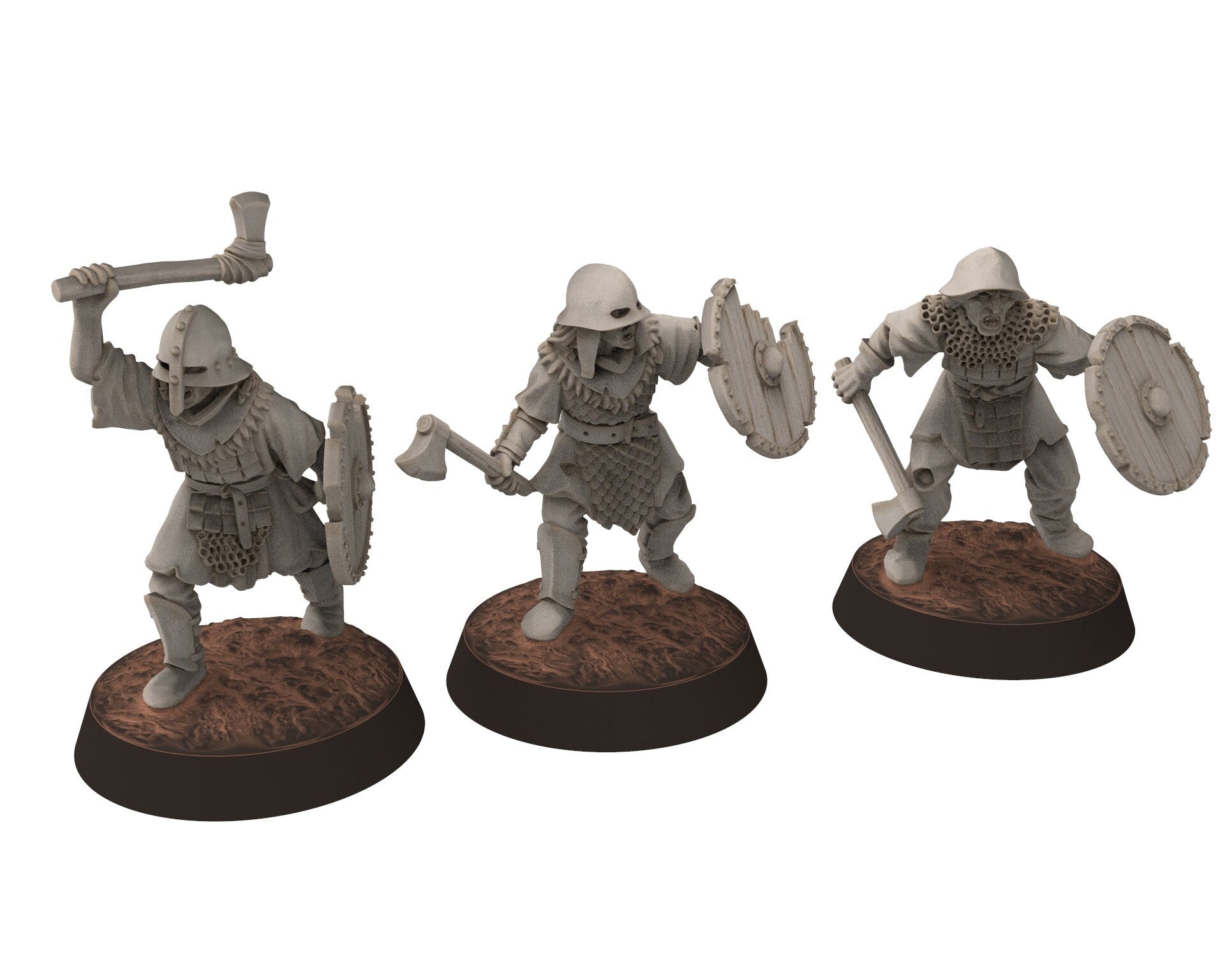 Orc horde - Orcs with 2 Handed Hammer infantry, Orc warriors warband, Middle rings miniatures for wargame D&D, Lotr... Medbury miniatures