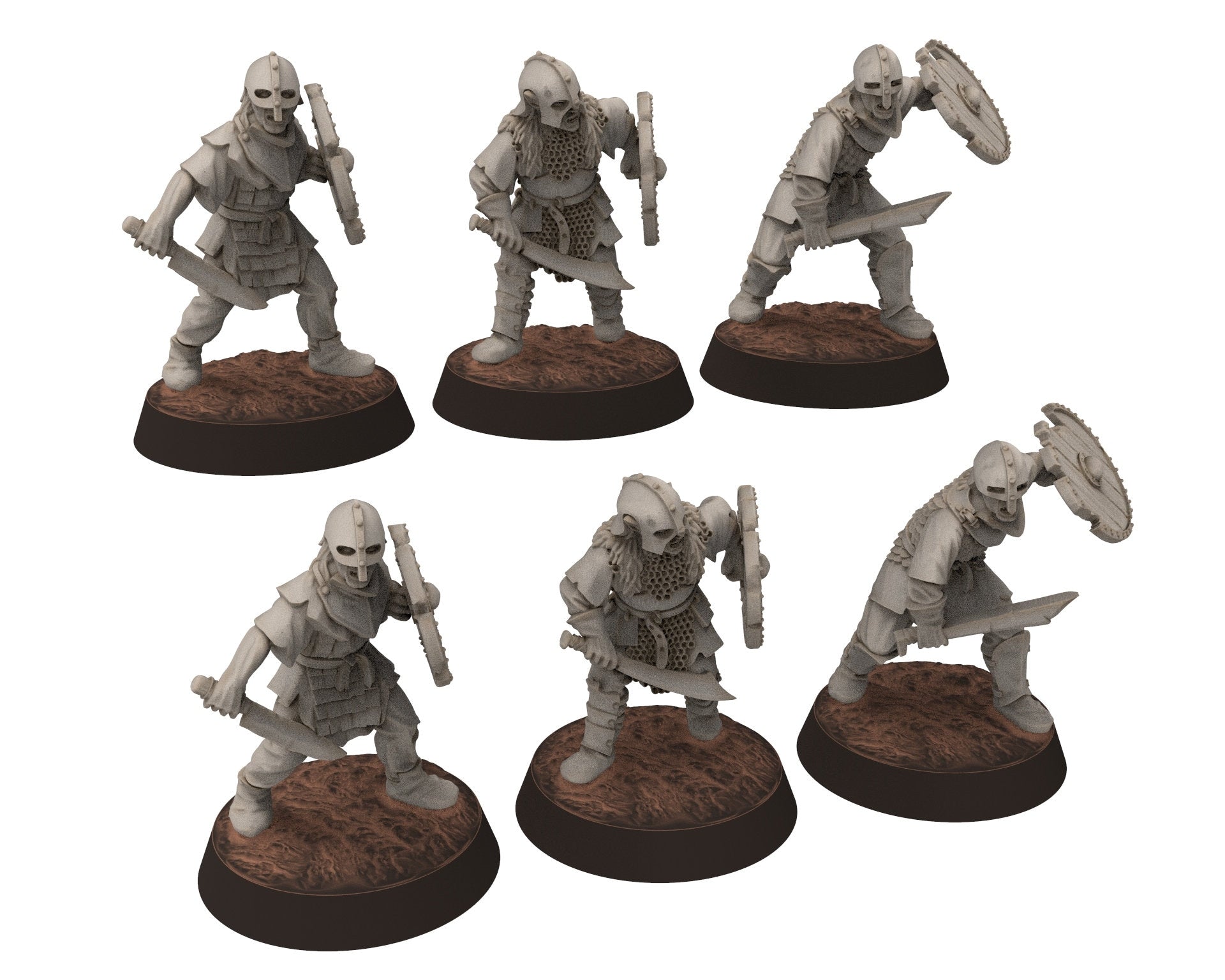 Orc horde - Orc wolves Riders with Spears, Orc warriors warband, Middle rings miniatures for wargame D&D, Lotr... Medbury miniatures