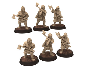 Vendel Era - Spearmen Warriors fighting, Germanic Tribe Warband, 7 century, miniatures 28mm for wargame Historical... Medbury miniature
