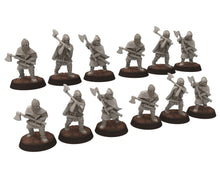 Charger l&#39;image dans la galerie, Wildmen - Wildmen heavy Axemen with larges Axes, Dun warriors warband, Middle rings miniatures for wargame D&amp;D, Lotr... Medbury miniatures
