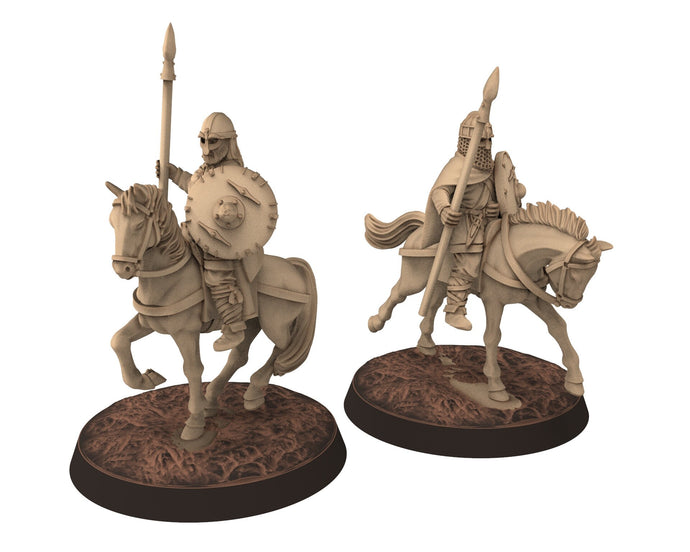 Vendel Era - Light Spearmen Warriors Cavalry, Germanic Tribe Warband, 7 century, miniatures 28mm for wargame Historical... Medbury miniature