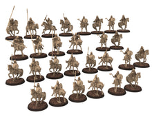 Load image into Gallery viewer, Vendel Era - x18 Warhorses for Germanic Tribe Warband, 7 century, miniatures 28mm for wargame Historical... Medbury miniature
