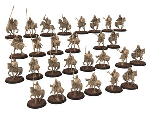 Vendel Era - Light Spearmen Warriors Cavalry, Germanic Tribe Warband, 7 century, miniatures 28mm for wargame Historical... Medbury miniature