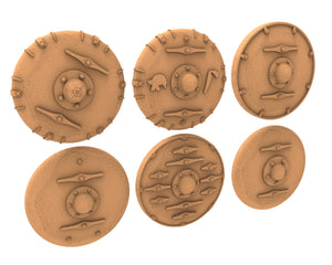 Vendel Era - x150 Shields for Germanic Tribe Warband, 7 century, miniatures 28mm for wargame Historical... Medbury miniature