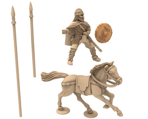 Vendel Era - x18 Warhorses for Germanic Tribe Warband, 7 century, miniatures 28mm for wargame Historical... Medbury miniature