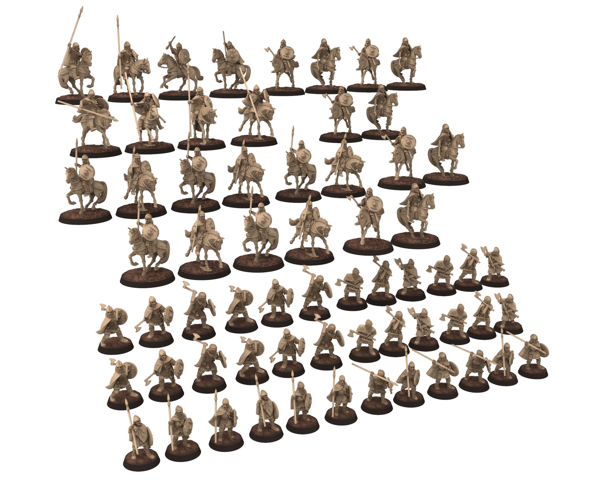 Vendel Era - Army bundle, Germanic Tribe Warband Warriors, 7 century, miniatures 28mm, for wargame Historical... Medbury miniature