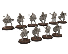 Load image into Gallery viewer, Wildmen - x18 Warhorses, Wildmen - Rohan Cavalry, Dun warriors warband, Middle rings miniatures for wargame D&amp;D, Lotr... Medbury miniatures
