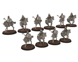 Wildmen - Wildmen Heavy Lancer Cavalry, Dun warriors warband, Middle rings miniatures for wargame D&D, Lotr... Medbury miniatures